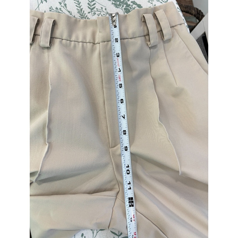 Womens Beige Wool Blend Dress Pants Size 6 High Rise Slim Ankle Career - Picture 9 of 11